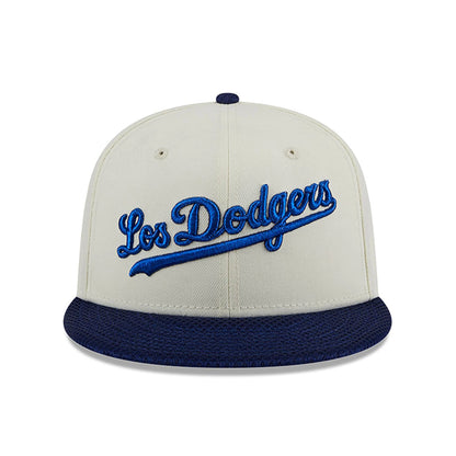 This is a LA Dodgers City Mesh White 59FIFTY Fitted Cap 3