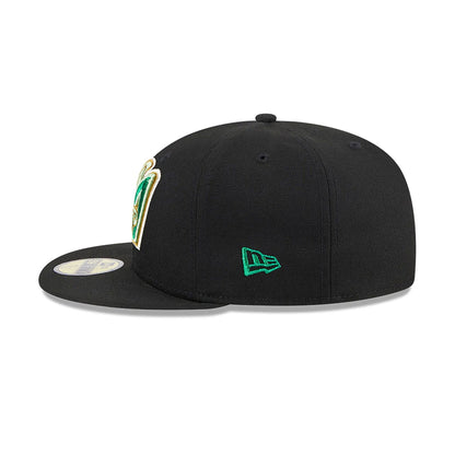 This is a LA Angels Metallic Green Pop Black 59FIFTY Fitted Cap 7