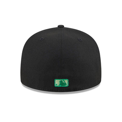 This is a Detroit Tigers Metallic Green Pop Black 59FIFTY Fitted Cap 6