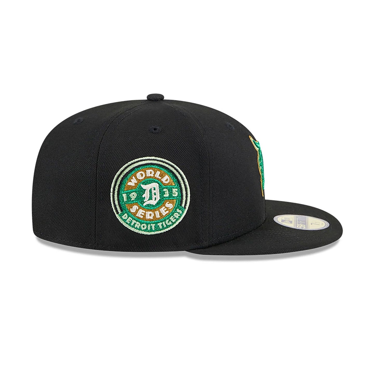 This is a Detroit Tigers Metallic Green Pop Black 59FIFTY Fitted Cap 2