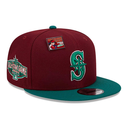 This is a Seattle Mariners MLB Big League Chew Dark Red 9FIFTY Snapback Cap 1