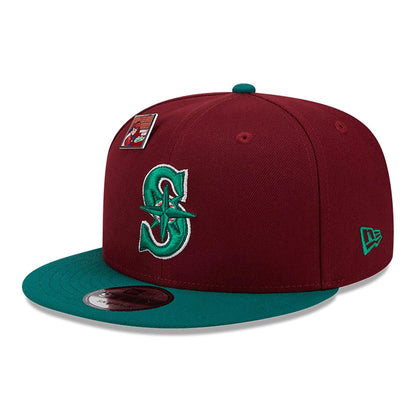 This is a Seattle Mariners MLB Big League Chew Dark Red 9FIFTY Snapback Cap 4