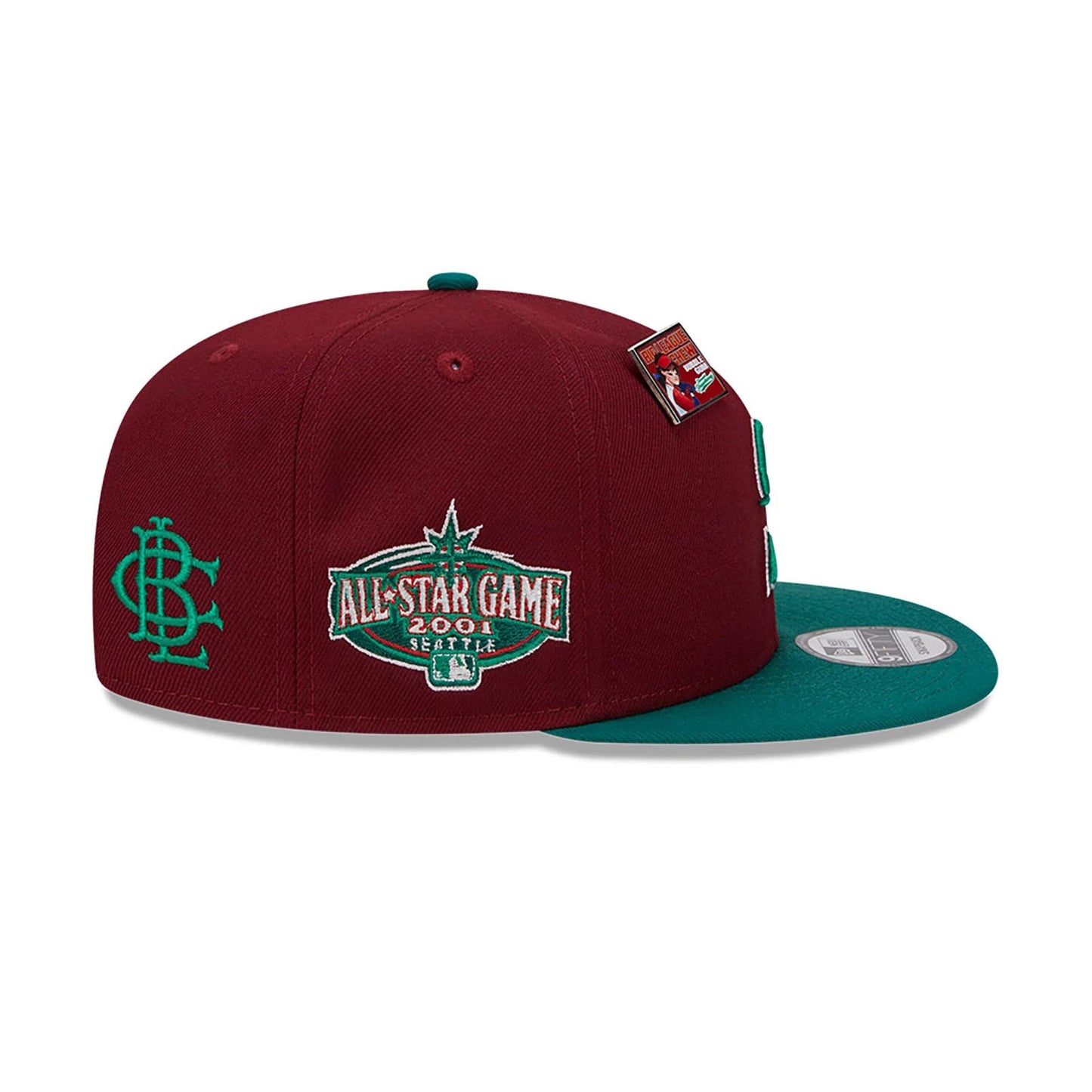 This is a Seattle Mariners MLB Big League Chew Dark Red 9FIFTY Snapback Cap 5