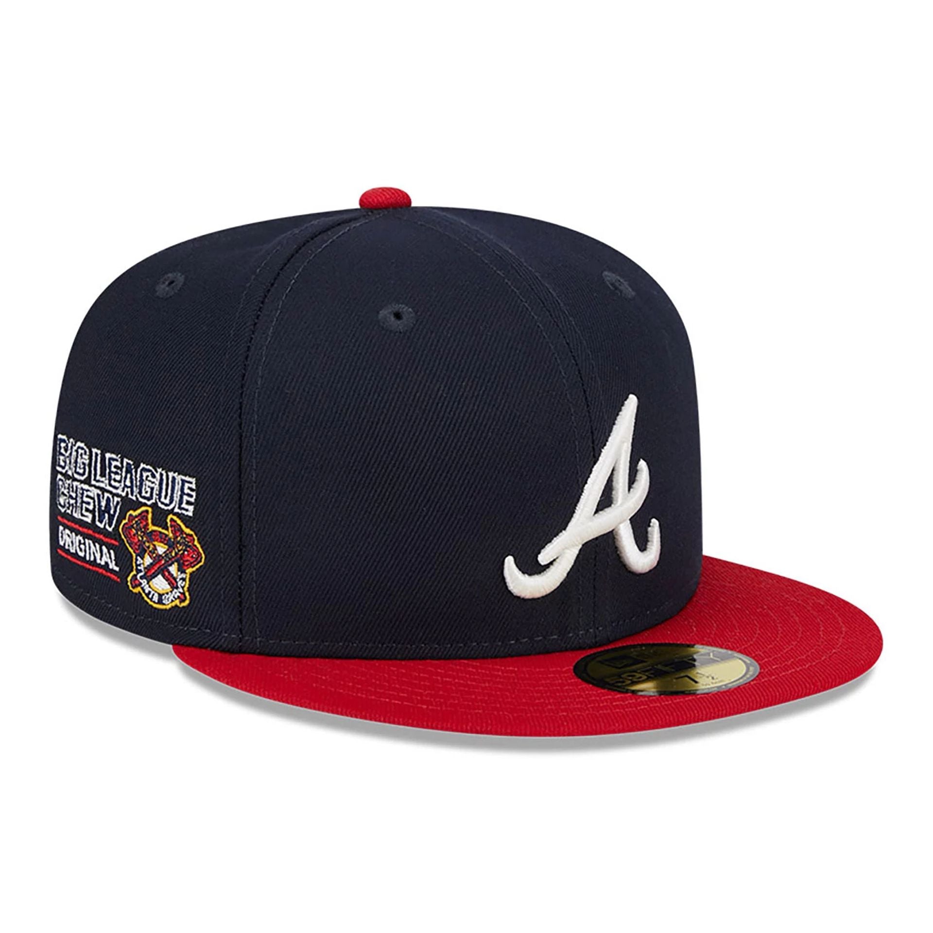 This is a Atlanta Braves MLB Big League Chew Navy 59FIFTY Fitted Cap 1