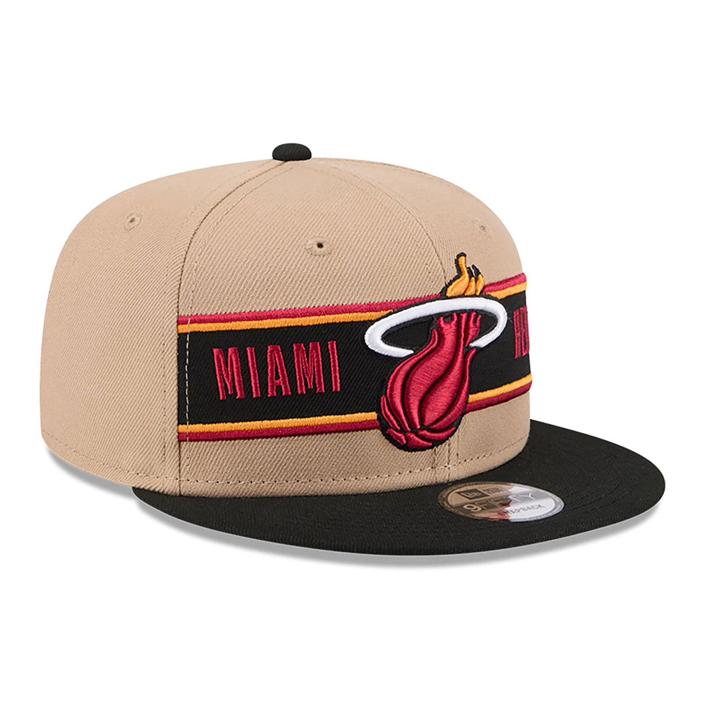 This is a Miami Heat NBA Draft Beige 9FIFTY Snapback Cap 4