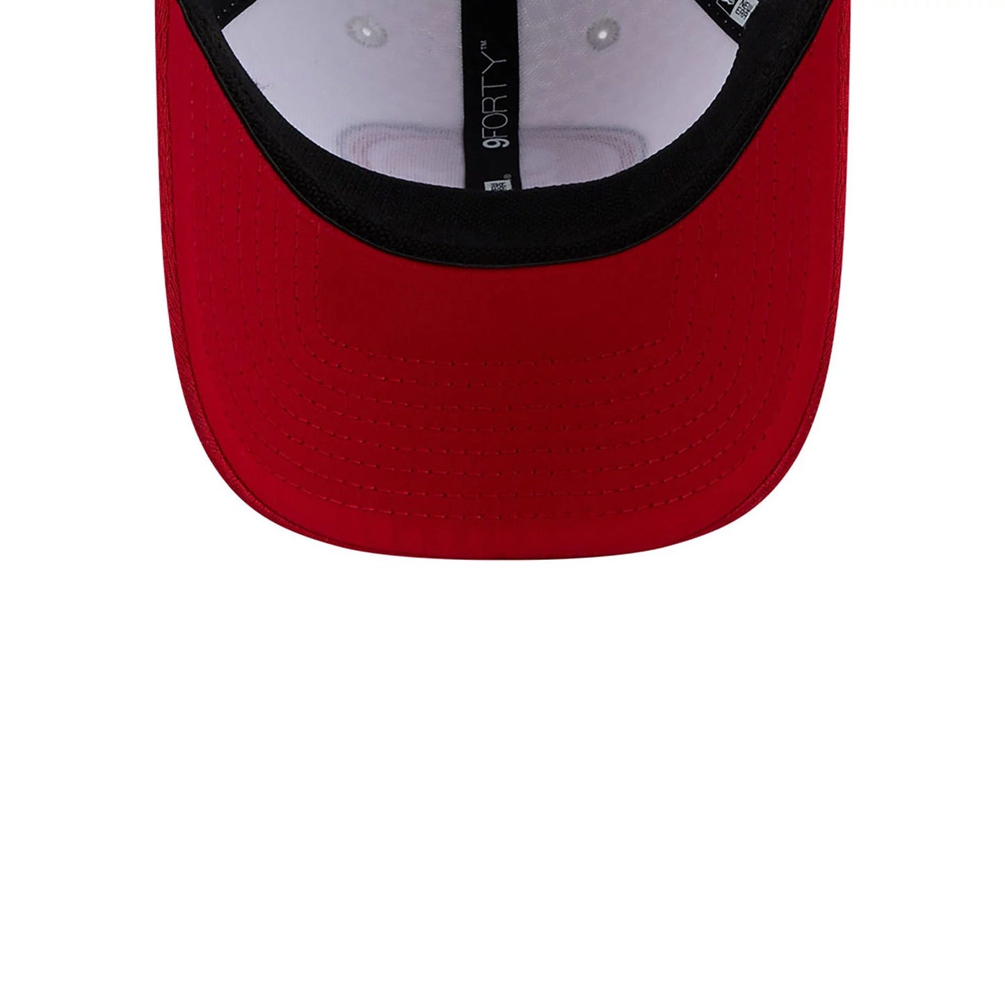 This is a San Francisco 49ers NFL Training 2024 White 9FORTY Stretch Snap Cap 4