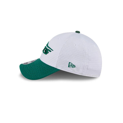 This is a New York Jets NFL Training 2024 White 9FORTY Stretch Snap Cap 7