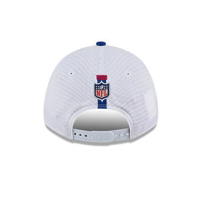 This is a New York Giants NFL Training 2024 White 9FORTY Stretch Snap Cap 5