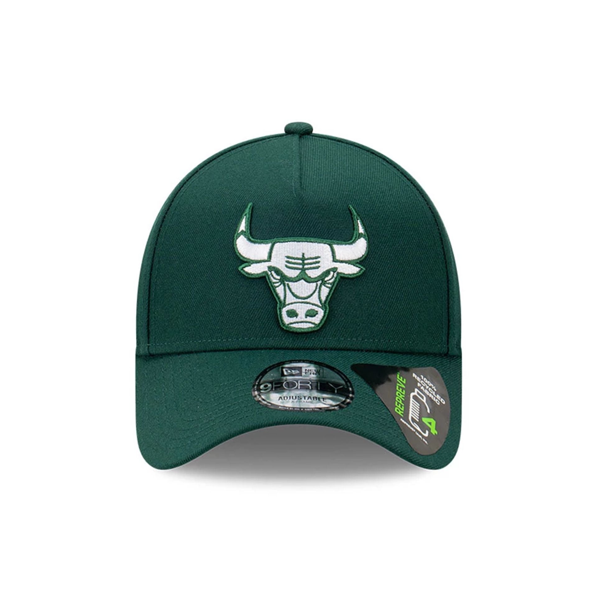 This is a Chicago Bulls Repreve Dark Green 9FORTY A-Frame Adjustable Cap 2