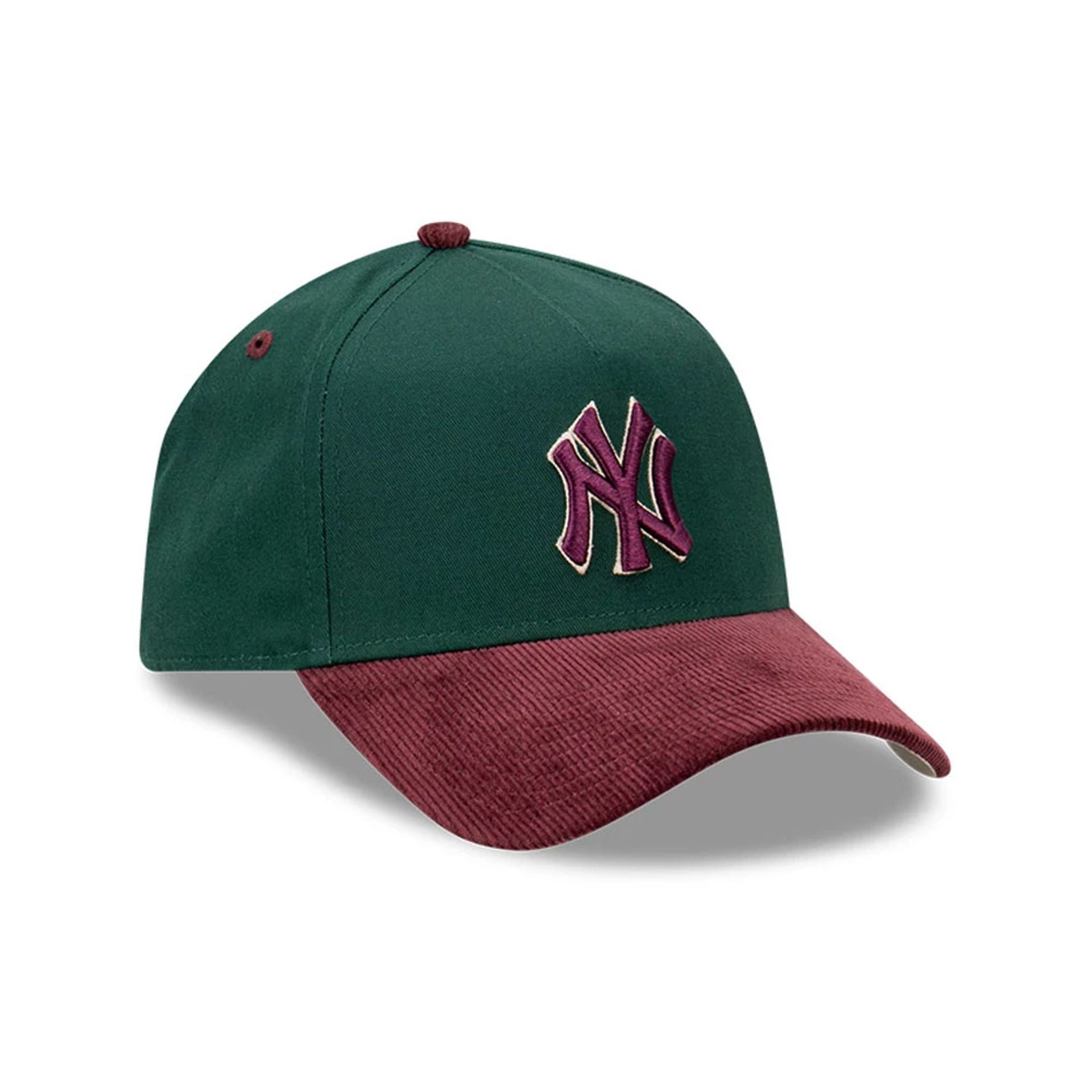 This is a New York Yankees Rhubarb Cord Dark Green 9FORTY A-Frame Adjustable Cap 4