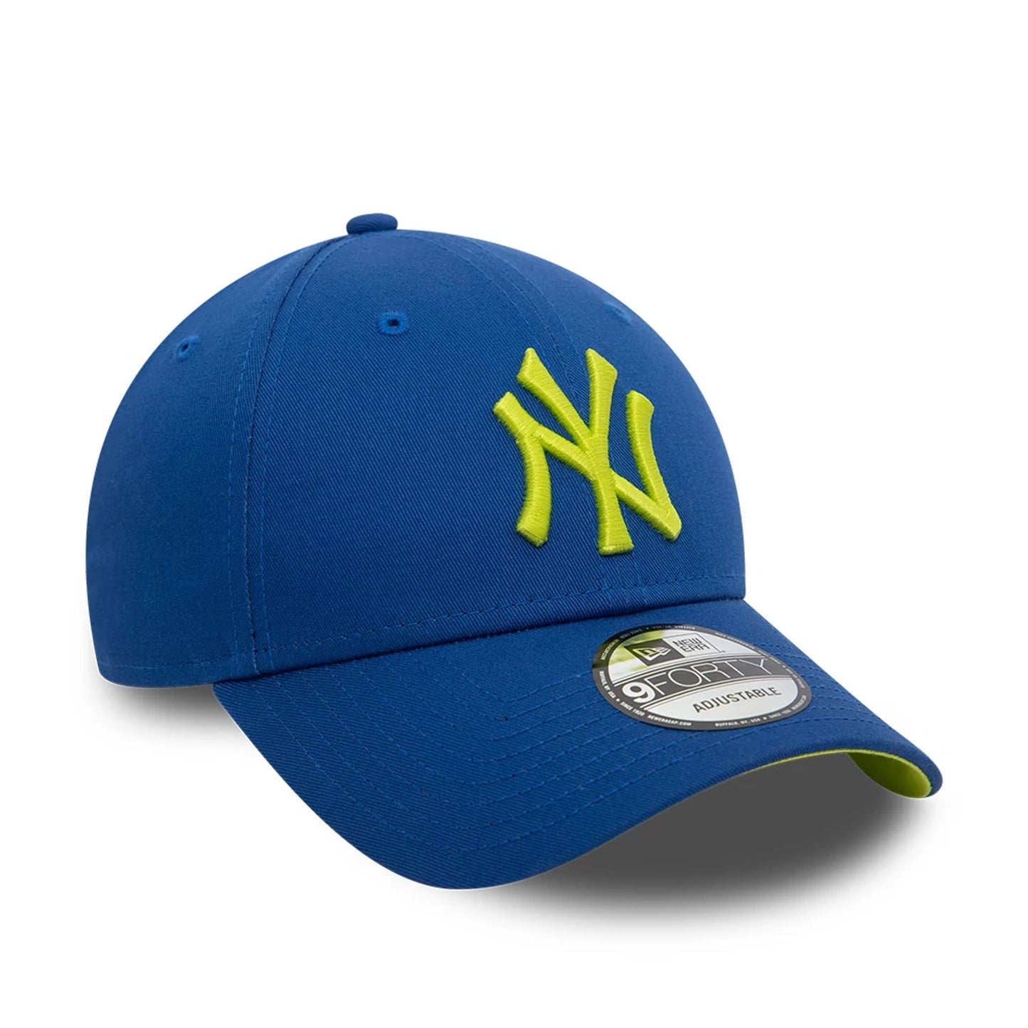 This is a New York Yankees Bright Pop Blue 9FORTY Adjustable Cap 3