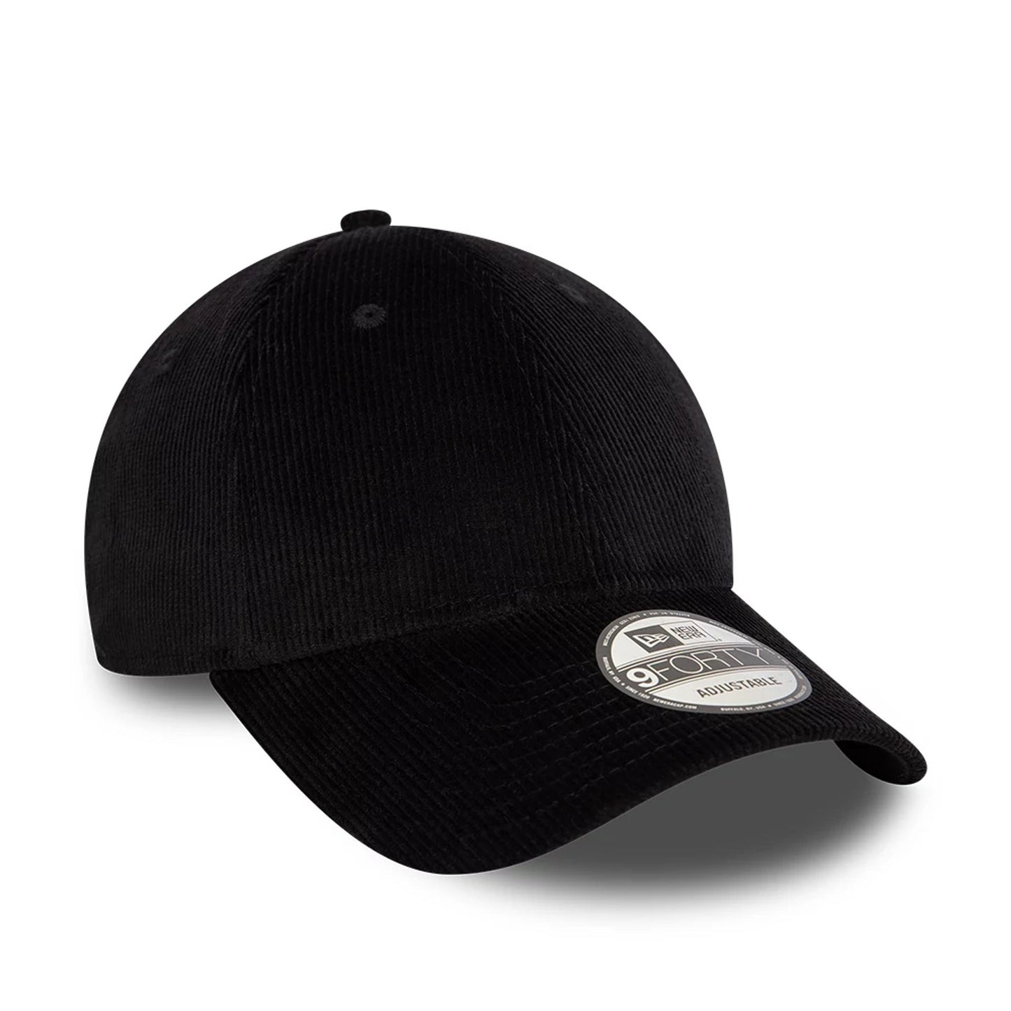 This is a New Era Cord Black 9FORTY Adjustable Cap 5