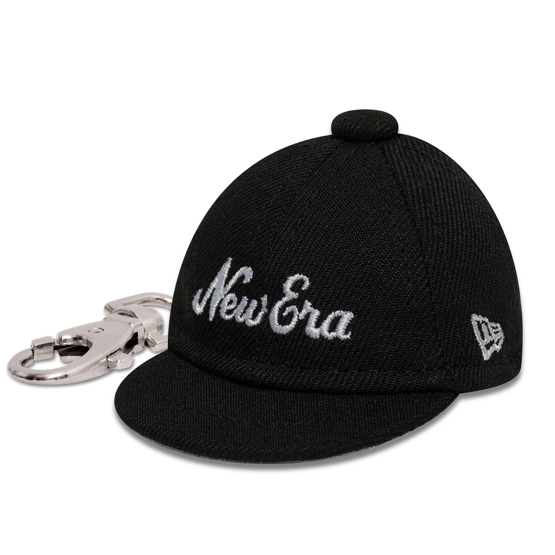 This is a New Era New Era Mini Cap Black Key Chain 1