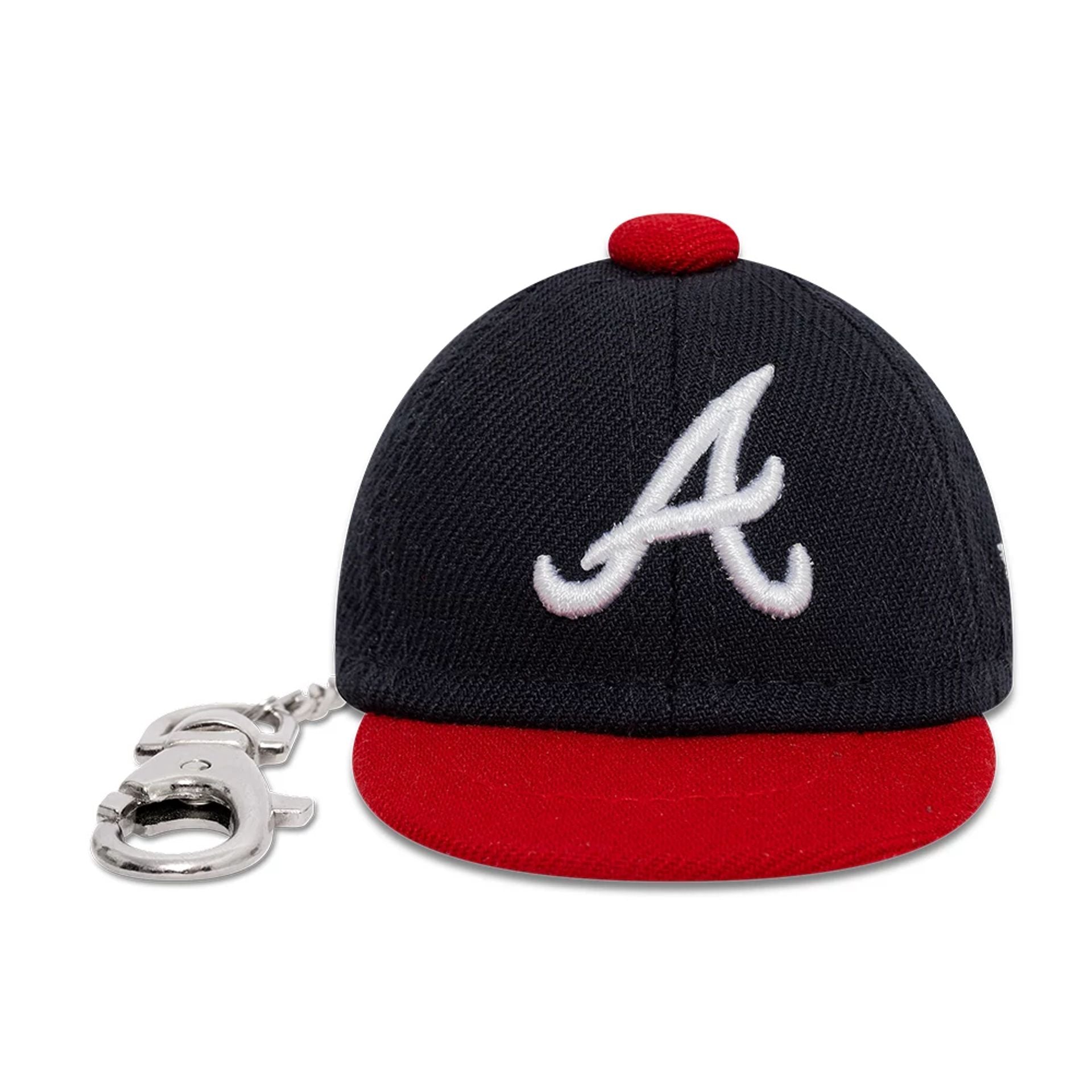 This is a Atlanta Braves MLB Mini Cap Navy Key Chain 2