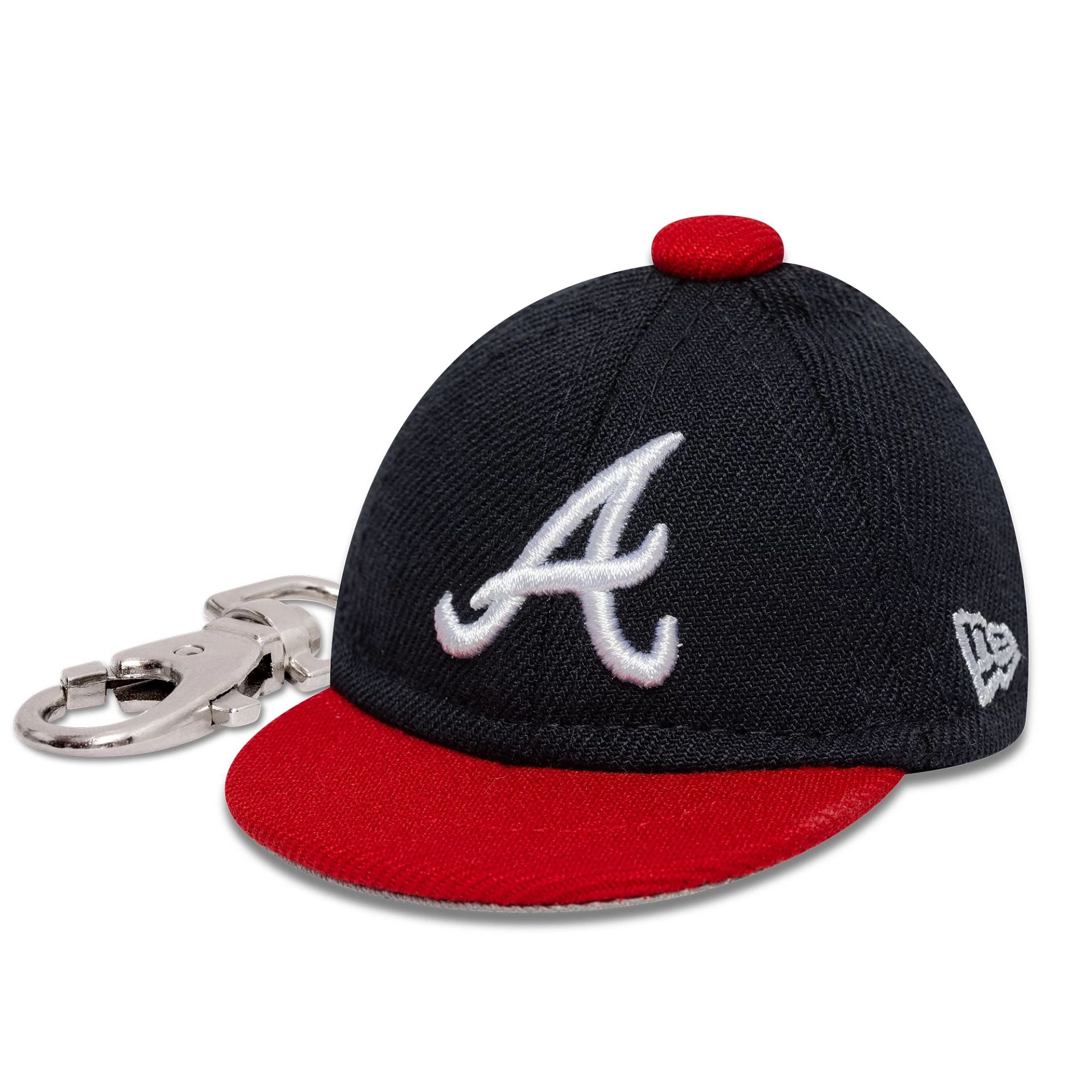 This is a Atlanta Braves MLB Mini Cap Navy Key Chain 1