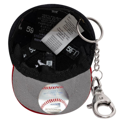 This is a Atlanta Braves MLB Mini Cap Navy Key Chain 5