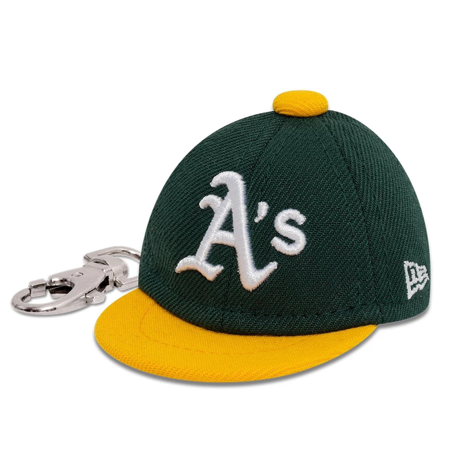 This is a Oakland Athletics MLB Mini Cap Dark Green Key Chain 1