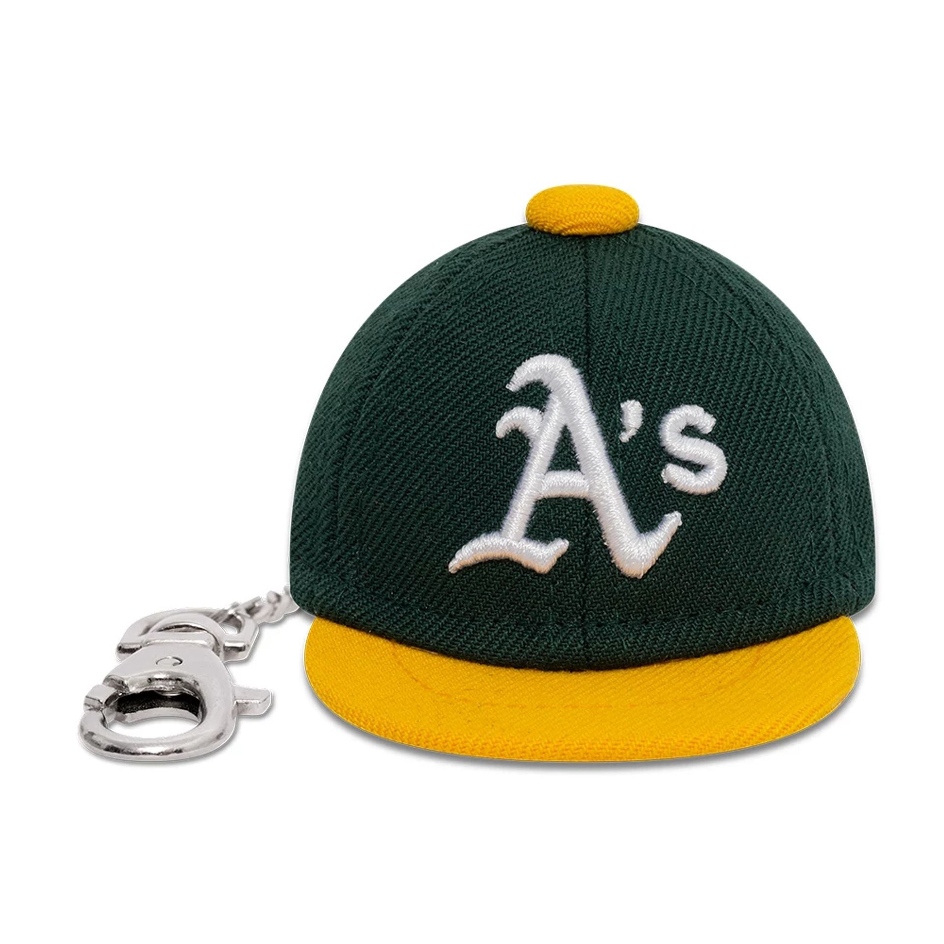 This is a Oakland Athletics MLB Mini Cap Dark Green Key Chain 2