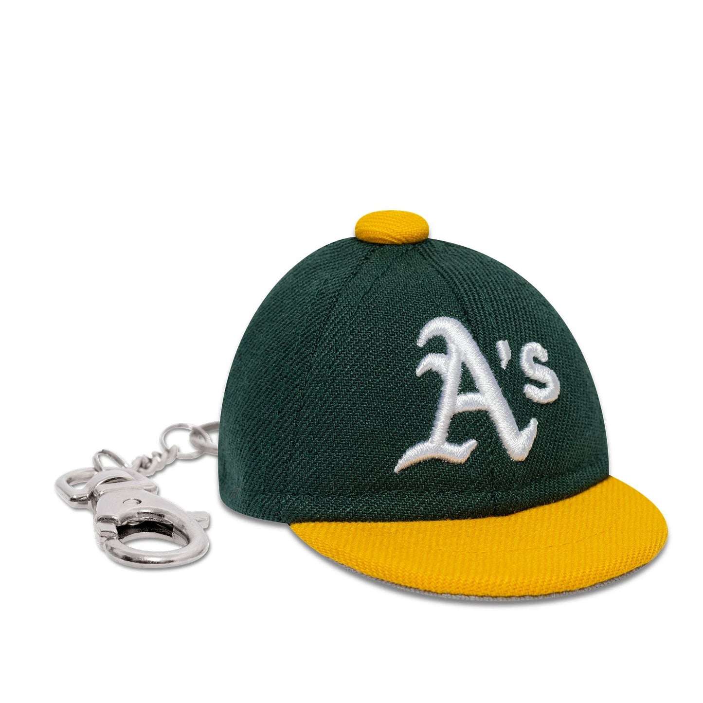 This is a Oakland Athletics MLB Mini Cap Dark Green Key Chain 3