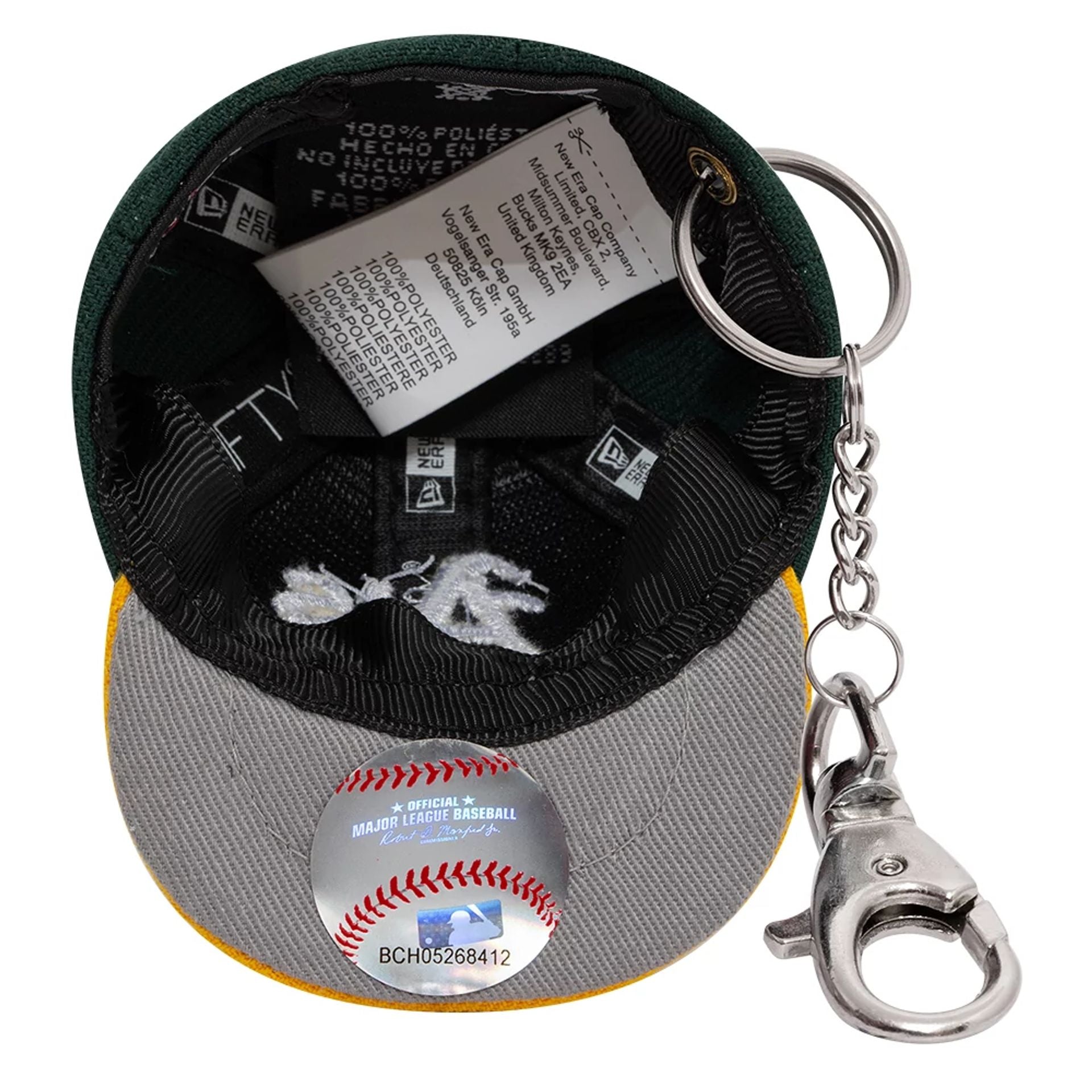 This is a Oakland Athletics MLB Mini Cap Dark Green Key Chain 5