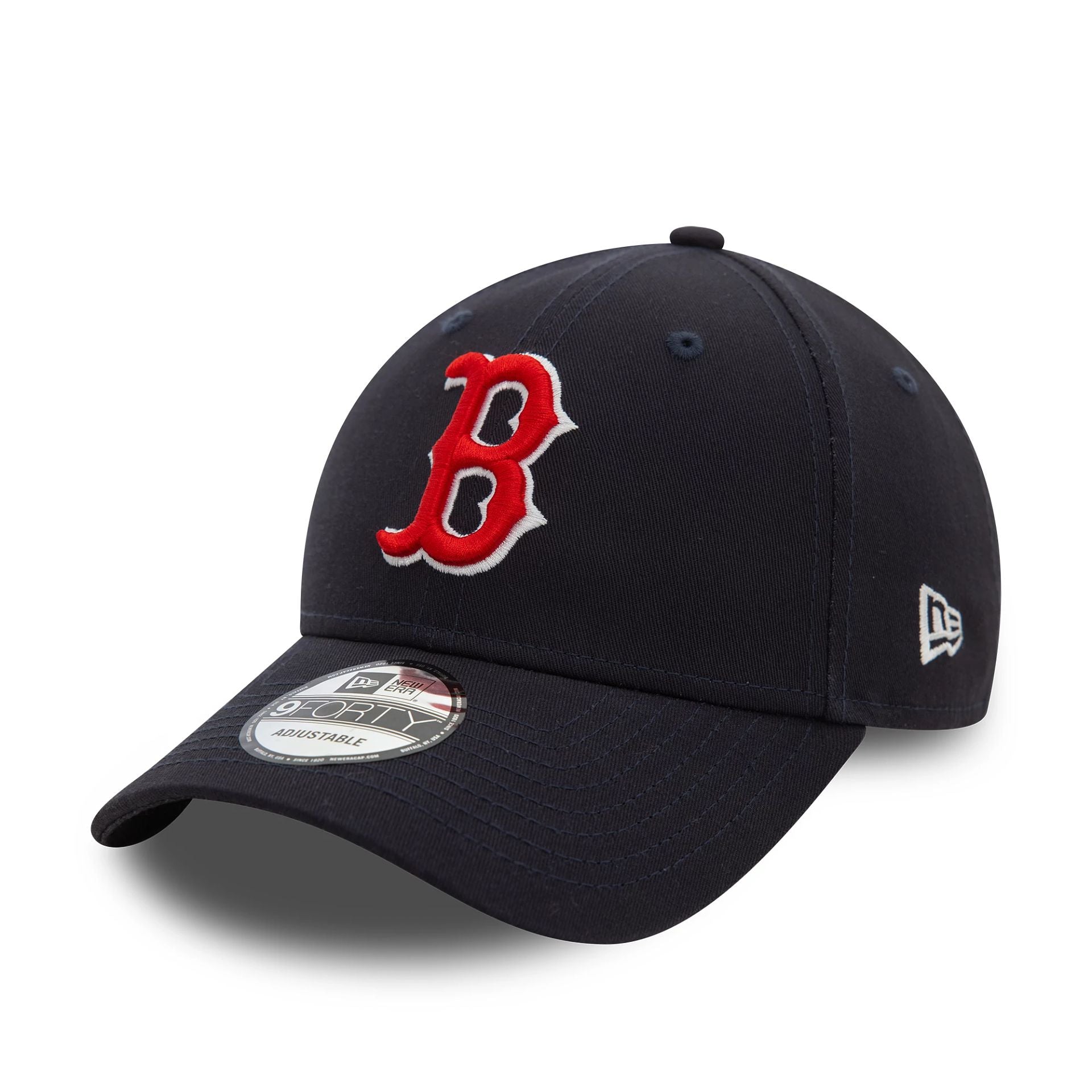 This is a Boston Red Sox MLB Side Patch Navy 9FORTY Adjustable Cap 1