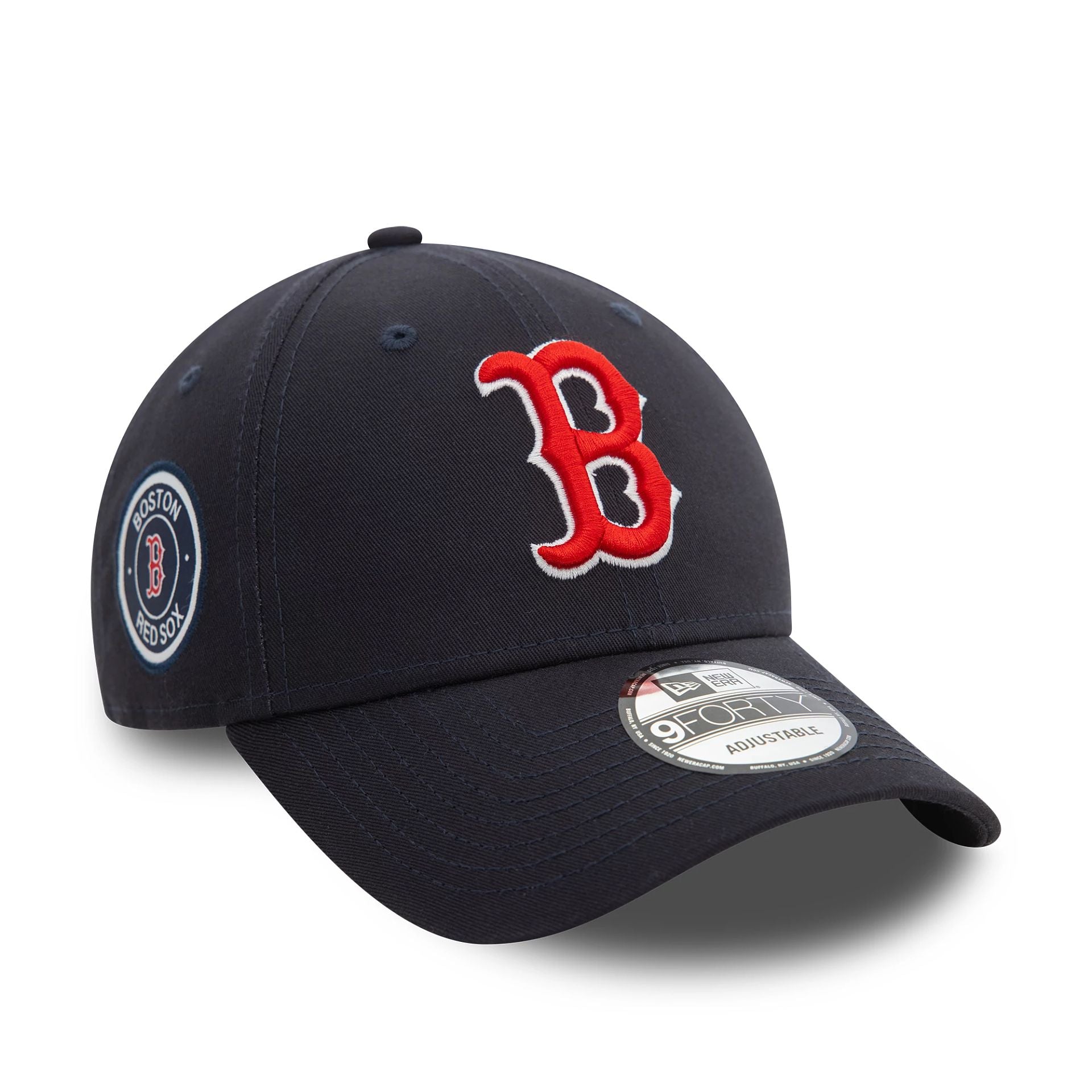 This is a Boston Red Sox MLB Side Patch Navy 9FORTY Adjustable Cap 3