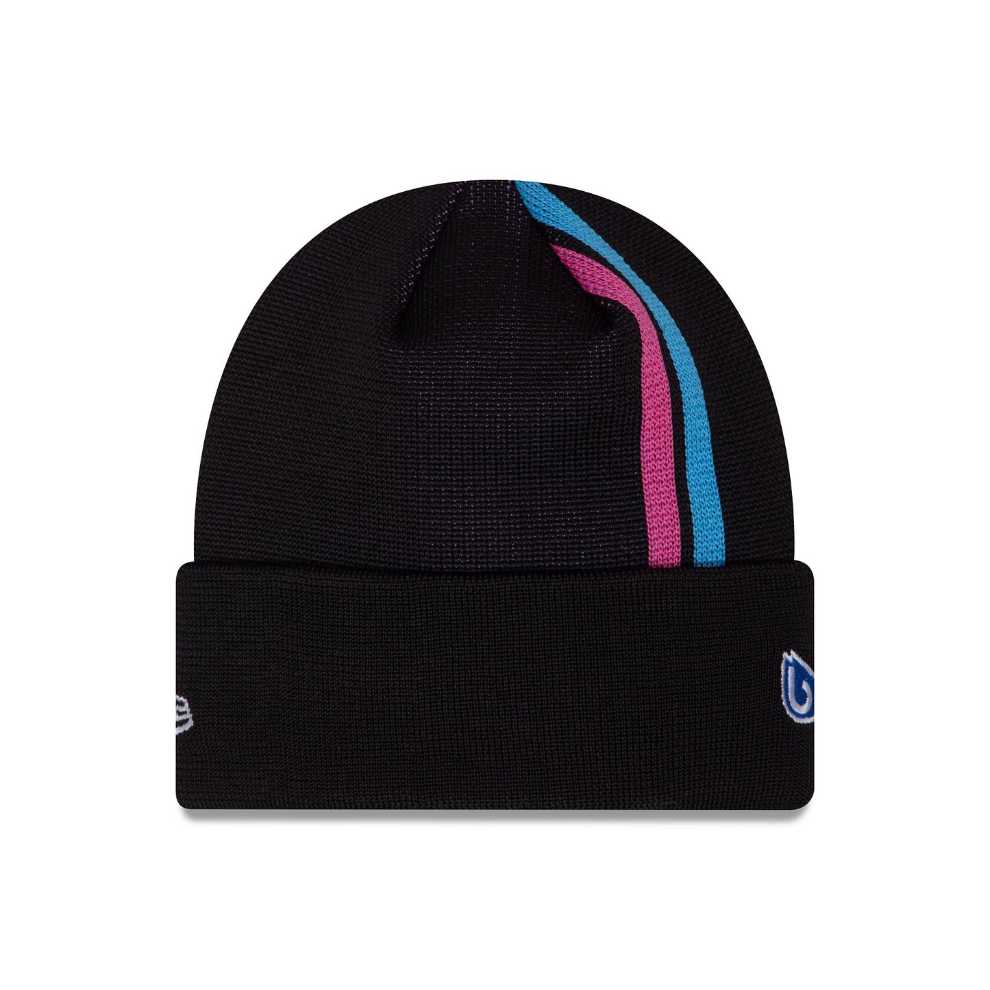 This is a Alpine Racing Youth Black Stripe Cuff Knit Beanie Hat 2