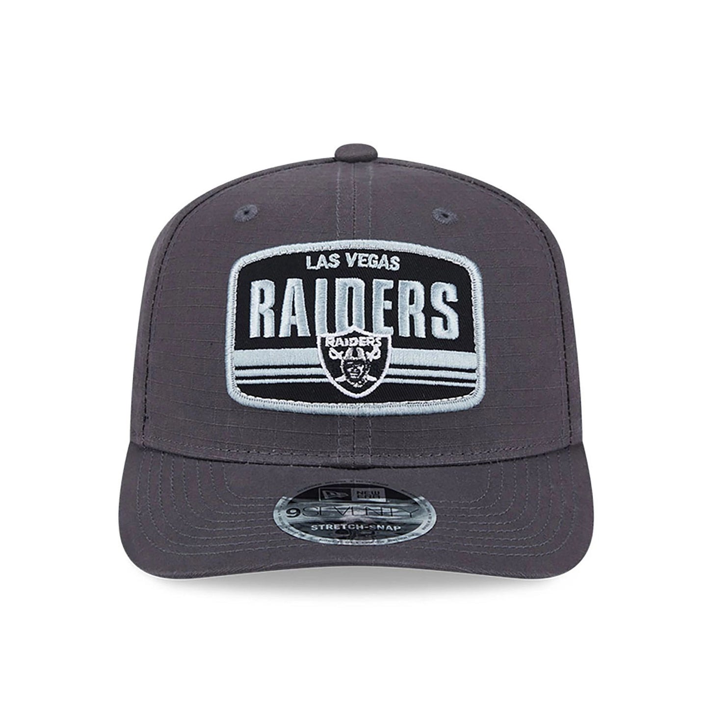 This is a Las Vegas Raiders Team Elevated Dark Grey 9SEVENTY Stretch Snap Adjustable Cap 2