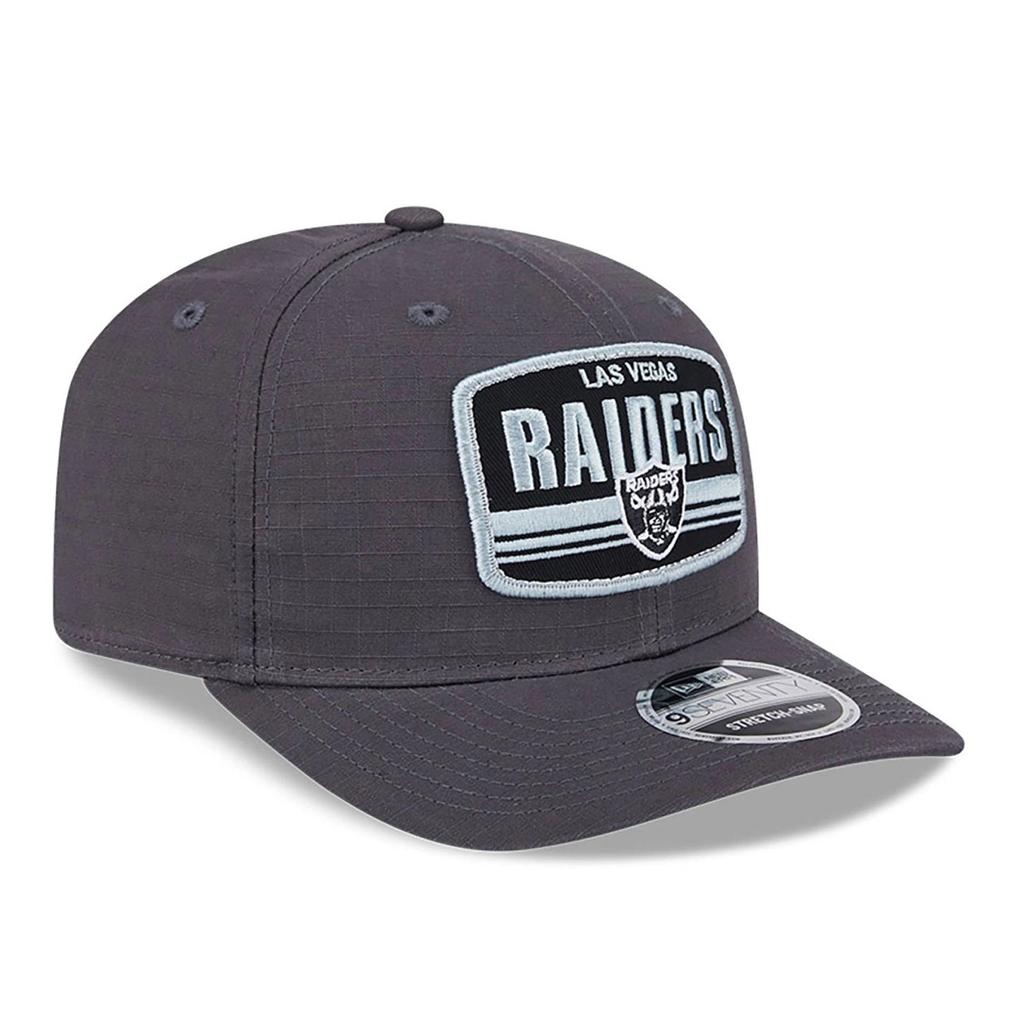 This is a Las Vegas Raiders Team Elevated Dark Grey 9SEVENTY Stretch Snap Adjustable Cap 3