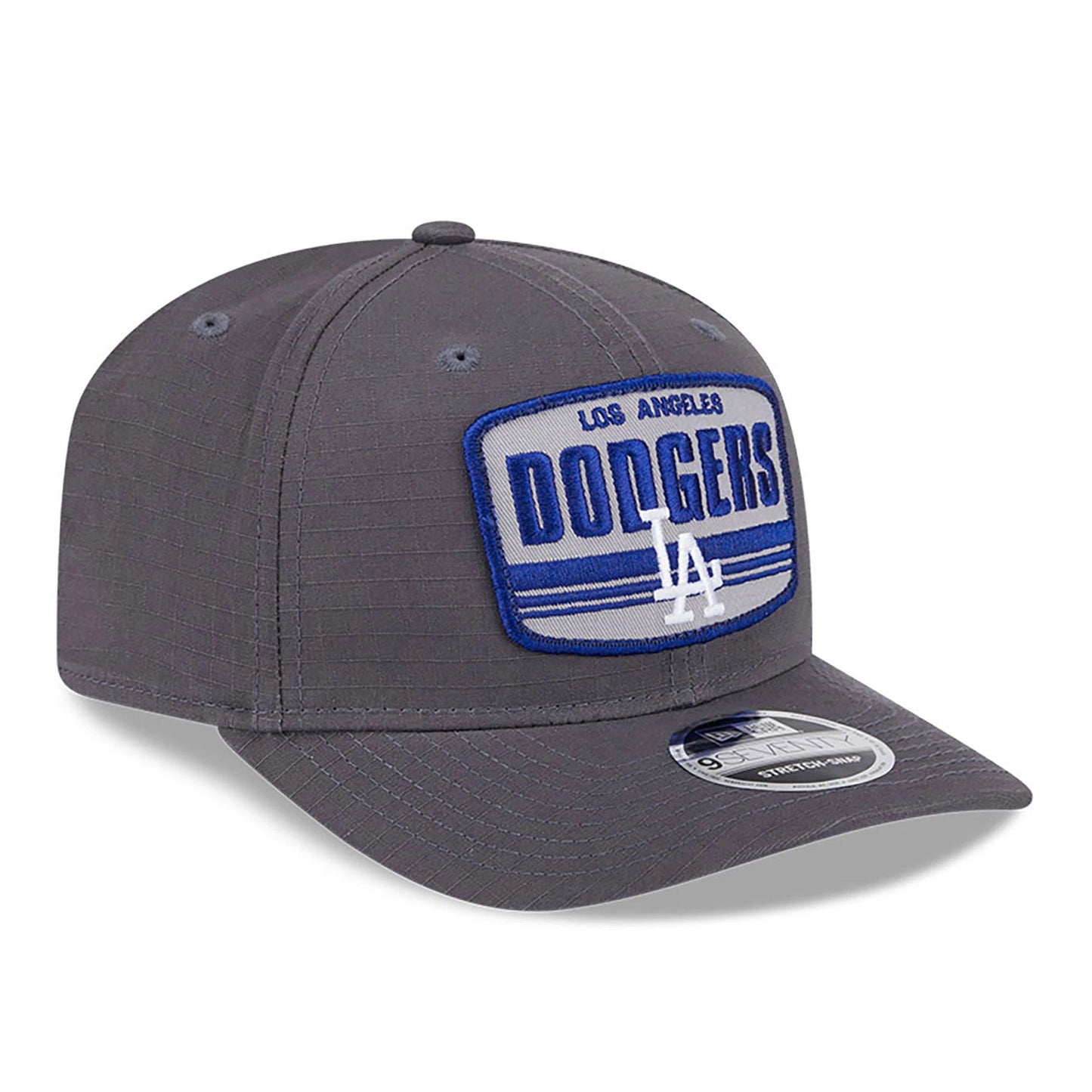 This is a LA Dodgers Team Elevated Dark Grey 9SEVENTY Stretch Snap Adjustable Cap 6