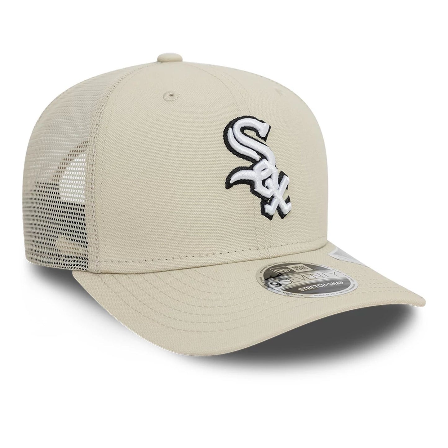 This is a Chicago White Sox Canvas Light Beige 9SEVENTY Stretch Snap Adjustable Cap 4