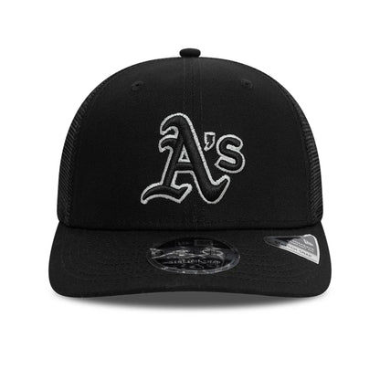 This is a Oakland Athletics Canvas Black 9SEVENTY Stretch Snap Adjustable Cap 3