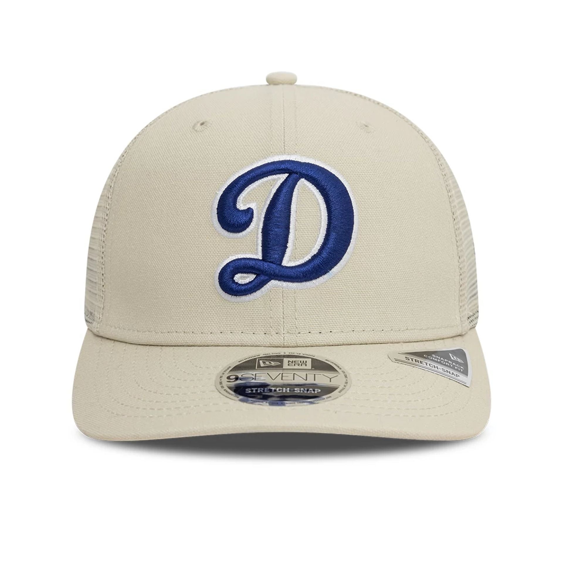 This is a LA Dodgers Canvas Light Beige 9SEVENTY Stretch Snap Adjustable Cap 3