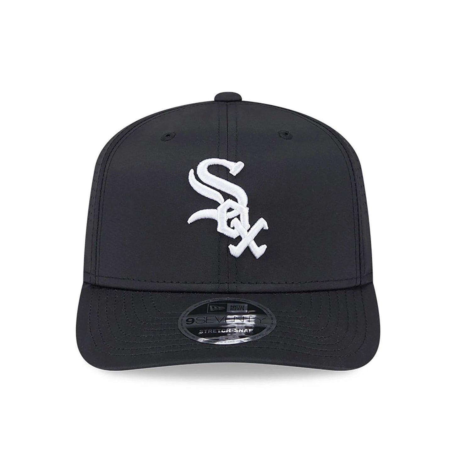 This is a Chicago White Sox AC Performance Black 9SEVENTY Stretch Snap Adjustable Cap 3