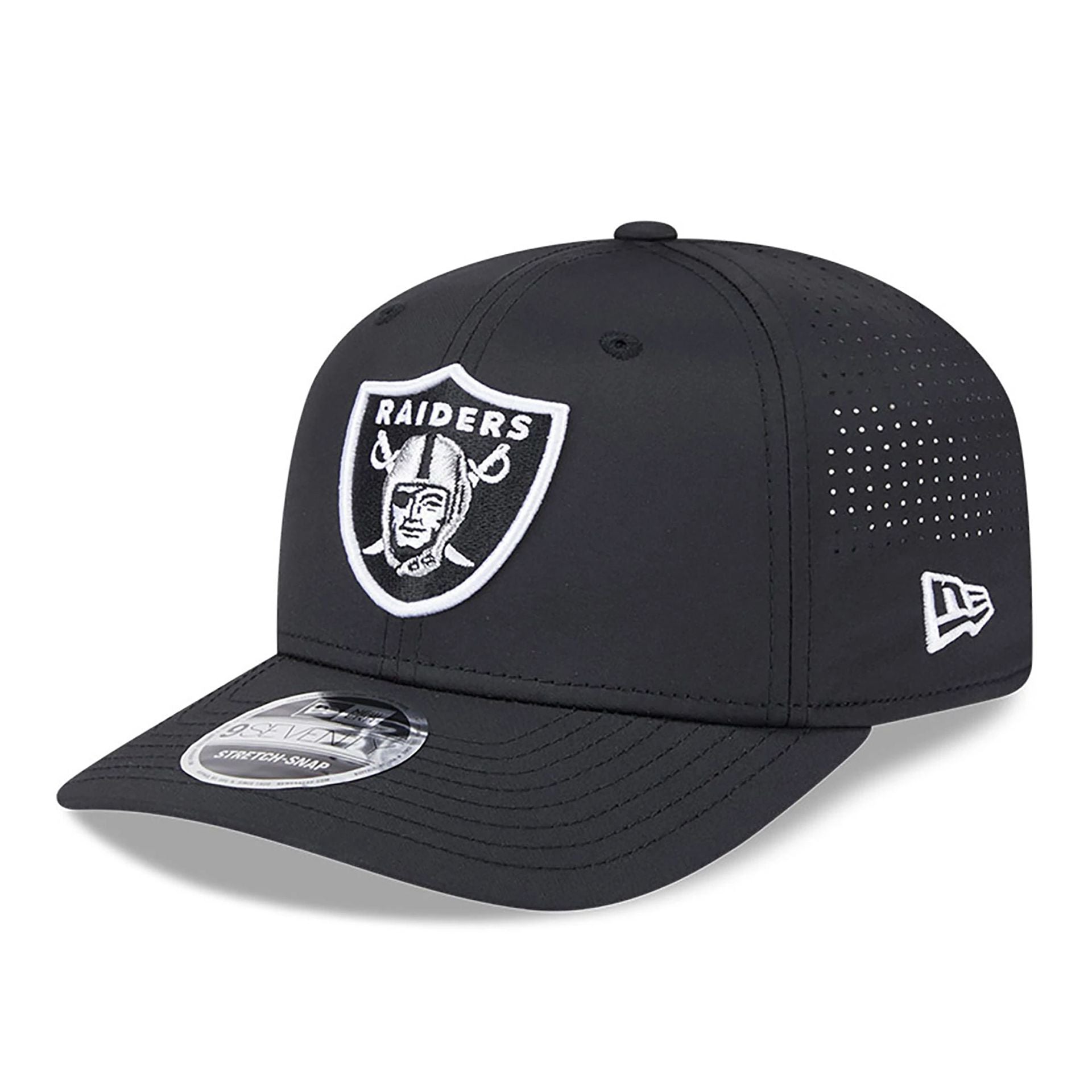 This is a Las Vegas Raiders AC Performance Black 9SEVENTY Stretch Snap Adjustable Cap 1