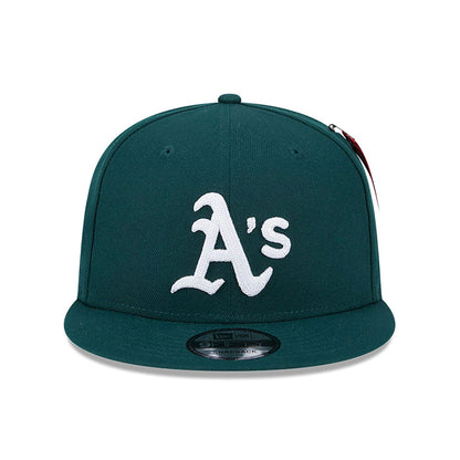 This is a Oakland Athletics MLB x Alpha Industries Dark Green 9FIFTY Snapback Adjustable Cap 2