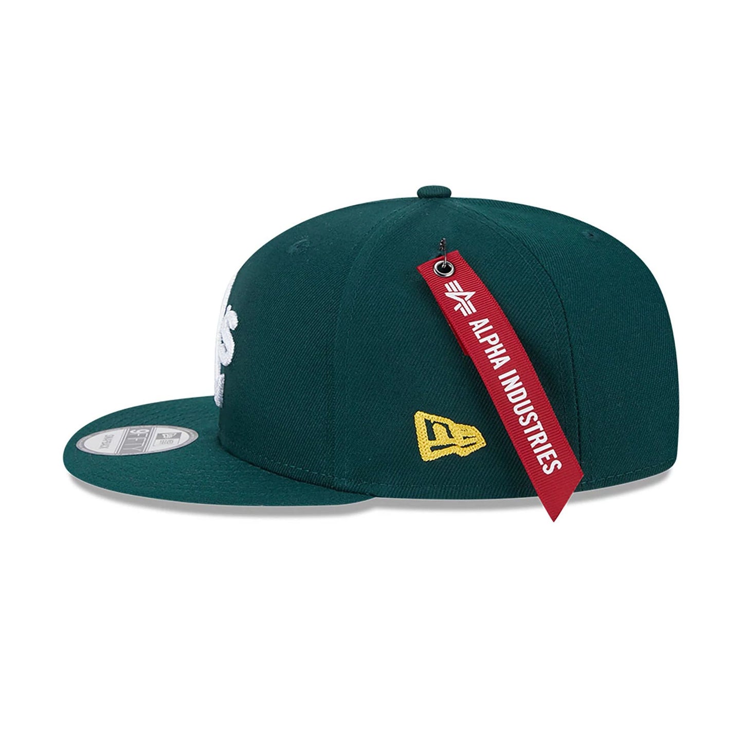 This is a Oakland Athletics MLB x Alpha Industries Dark Green 9FIFTY Snapback Adjustable Cap 7