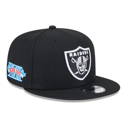 This is a Las Vegas Raiders NFL x Alpha Industries Black 9FIFTY Snapback Adjustable Cap 1