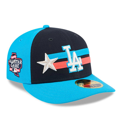 This is a LA Dodgers MLB All Star Game 2024 Blue Low Profile 59FIFTY Fitted Cap 1