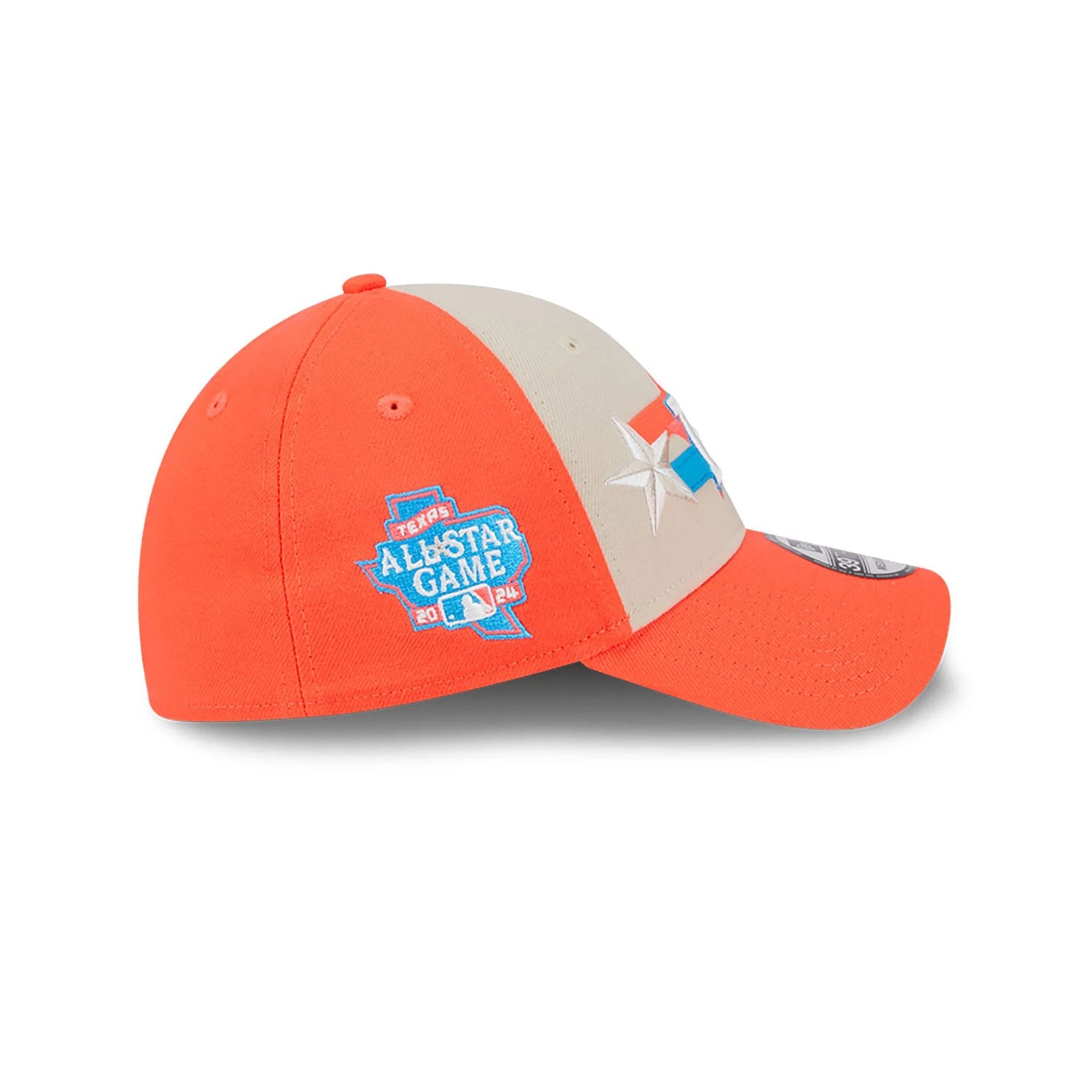 This is a Houston Astros MLB All Star Game 2024 Orange 39THIRTY Stretch Fit Cap 6