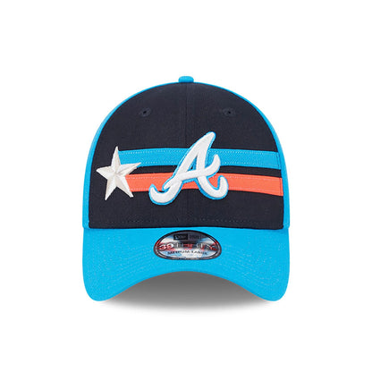 This is a Atlanta Braves MLB All Star Game 2024 Blue 39THIRTY Stretch Fit Cap 4