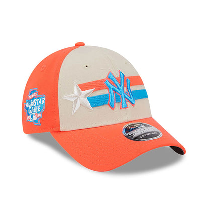 This is a New York Yankees MLB All Star Game 2024 Orange 9FORTY Stretch Snap Cap 1