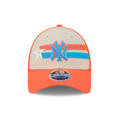 This is a New York Yankees MLB All Star Game 2024 Orange 9FORTY Stretch Snap Cap 4