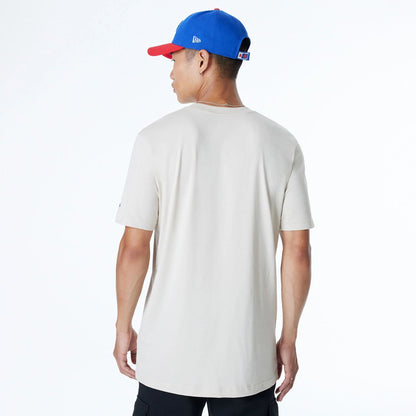 The Male model is wearing Buffalo Bills NFL 3rd Down Historic Light Beige T-Shirt  2