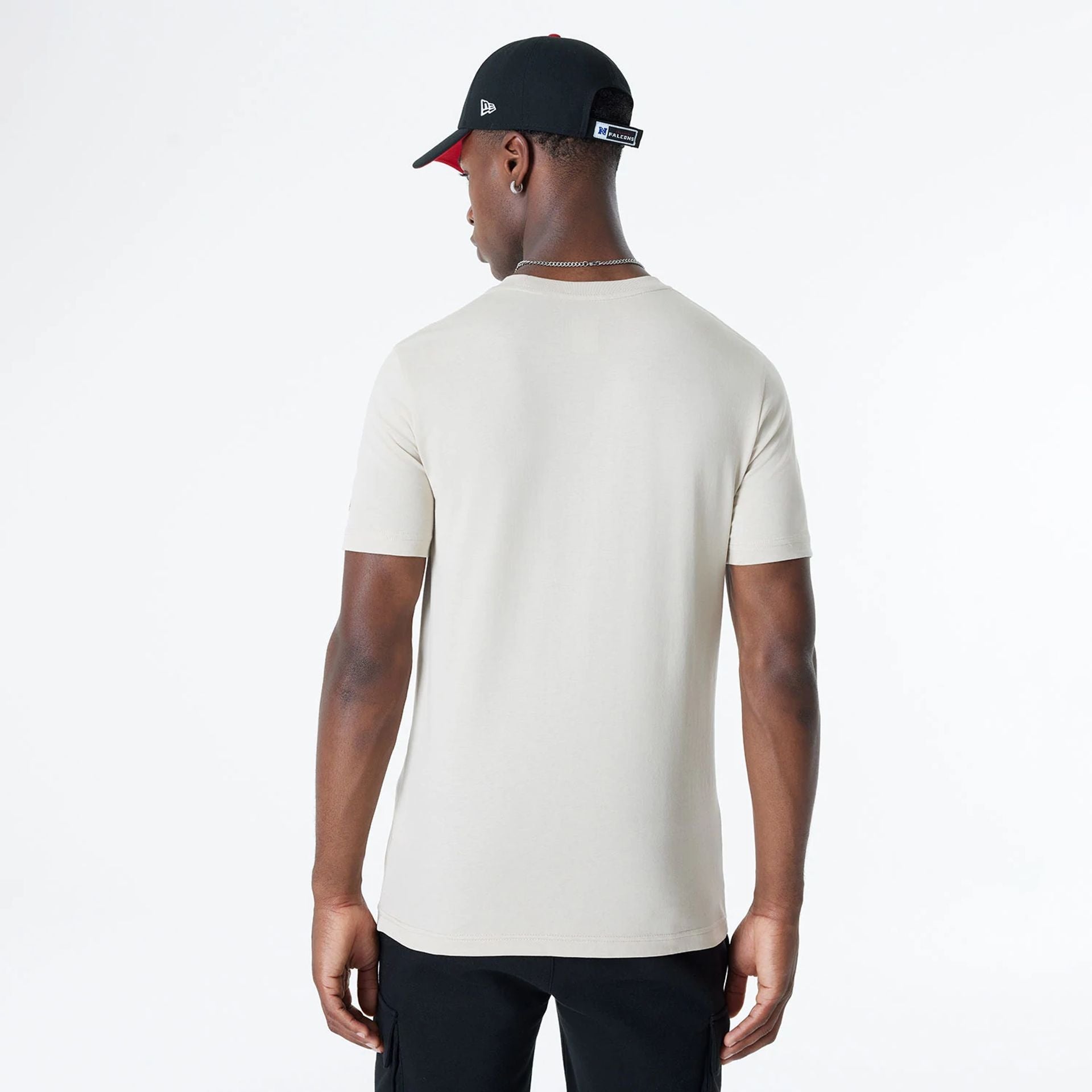 The Male model is wearing Atlanta Falcons NFL 3rd Down Historic Light Beige T-Shirt 2