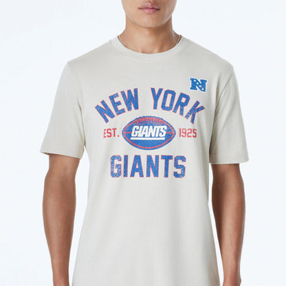 The Male model is wearing New York Giants NFL 3rd Down Historic Light Beige T-Shirt  3