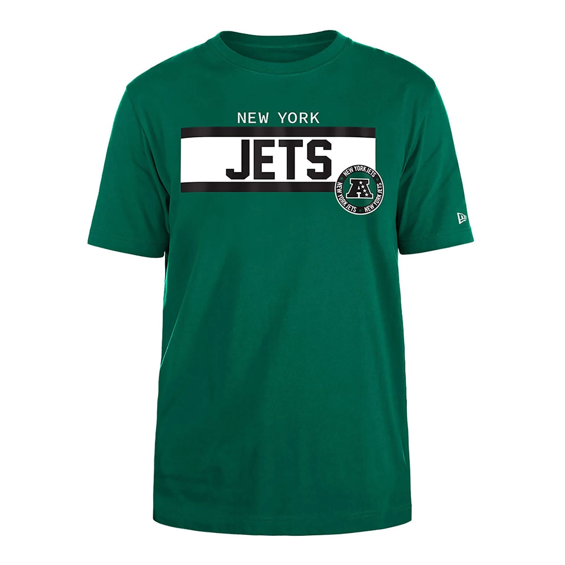 The Male model is wearing New York Jets NFL 3rd Down Green T-Shirt  1