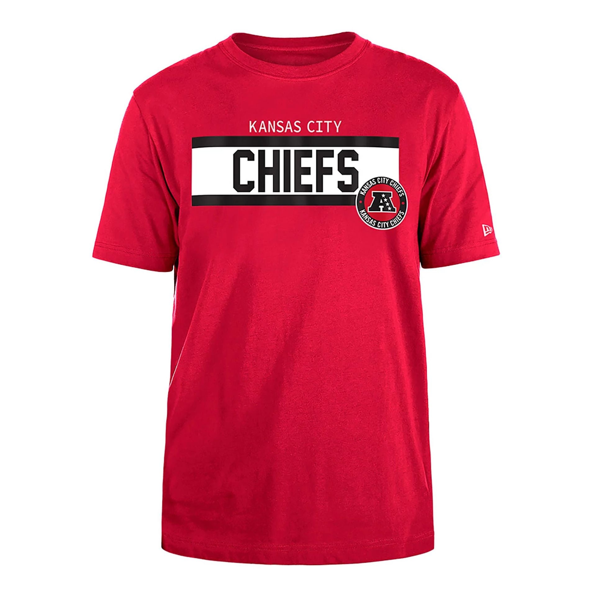 The Male model is wearing Kansas City Chiefs NFL 3rd Down Red T-Shirt  1