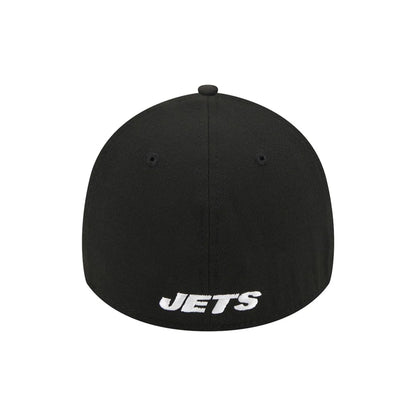 This is a New York Jets NFL Team Logo Black 39THIRTY Stretch Fit Cap 3