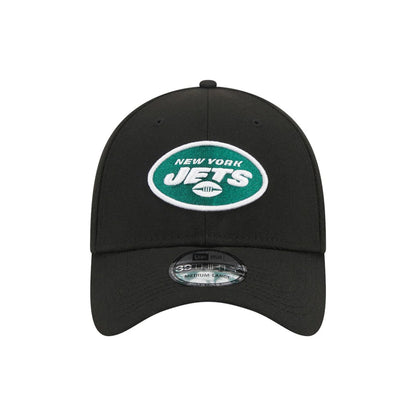 This is a New York Jets NFL Team Logo Black 39THIRTY Stretch Fit Cap 2